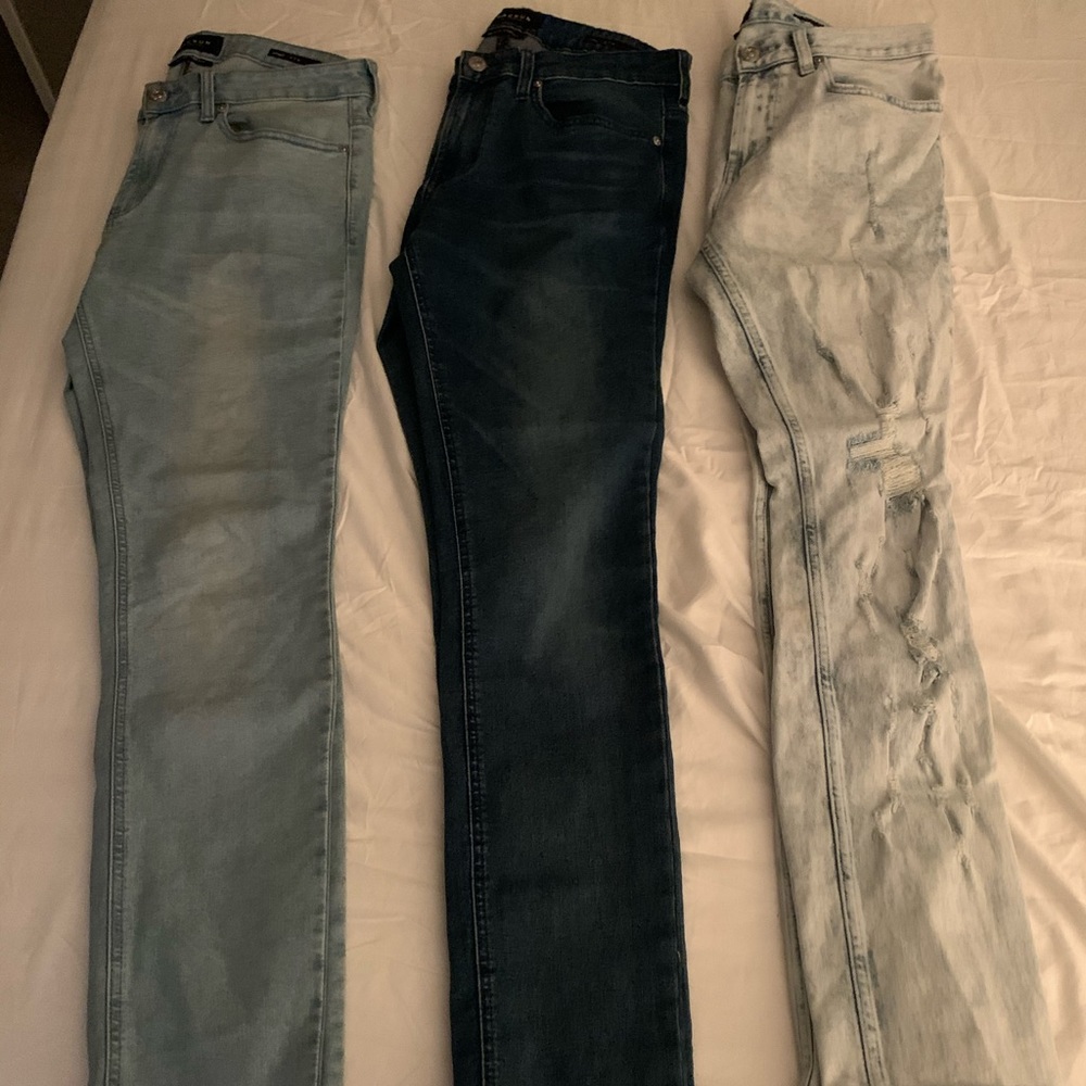 Three pairs of pacsun skinny jeans